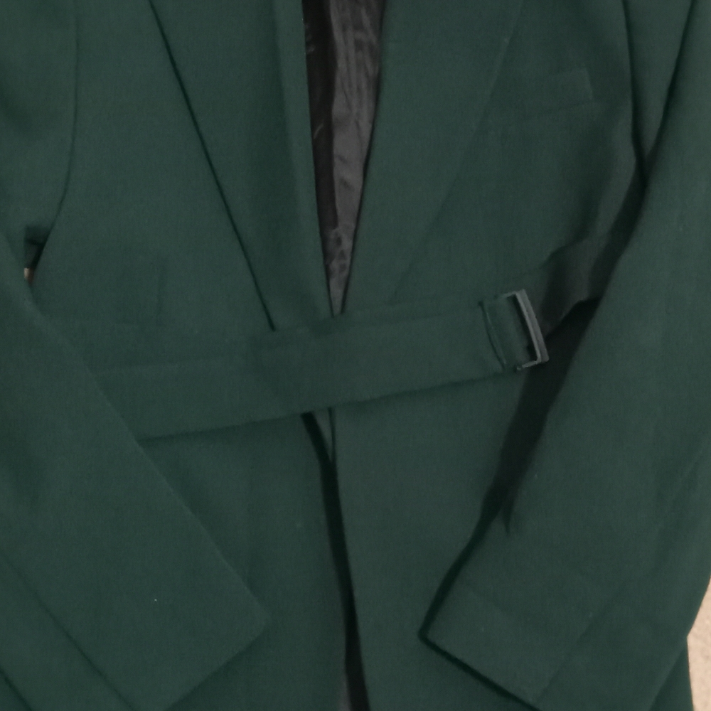 Zara Green Blazer with Belt